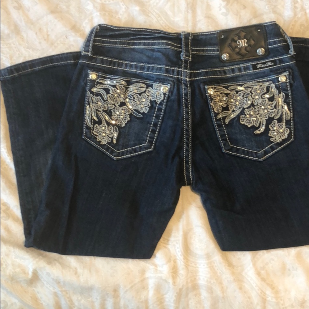 Miss Me dark wash cropped denim